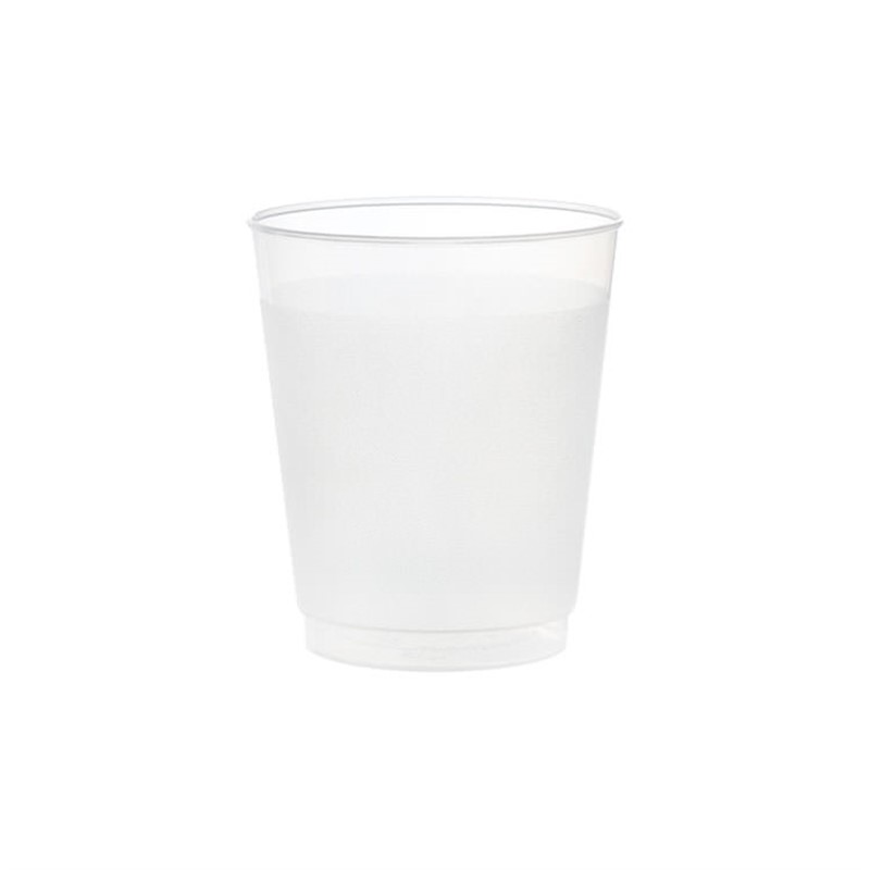 Durable plastic frosted plastic cup blank in 5 ounces.