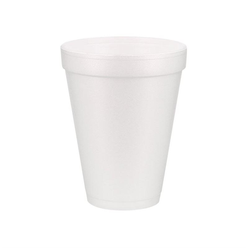 Styrofoam white foam cup in 12 ounces.