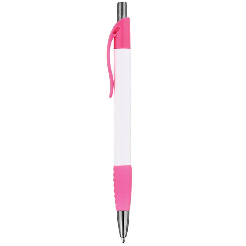 Barreled pen with gripper for marketing.