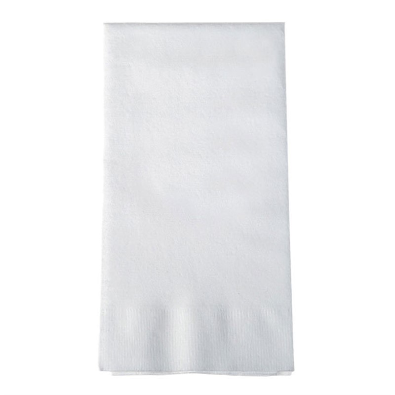 Heavyweight single ply tissue linen-like guest towel napkin.