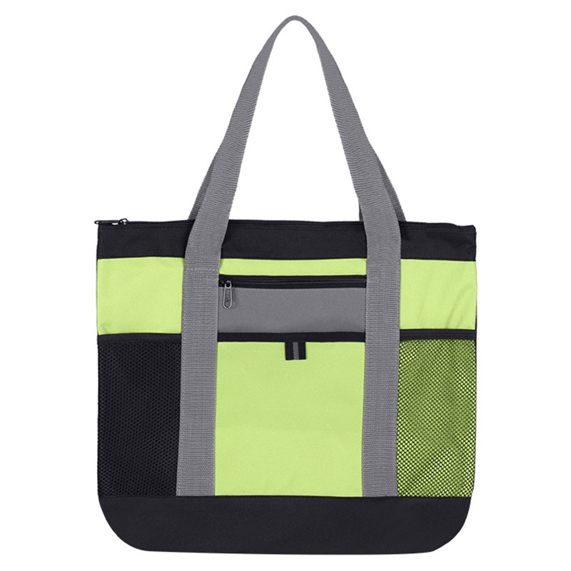 Polyester tri-color polyester tote blank.