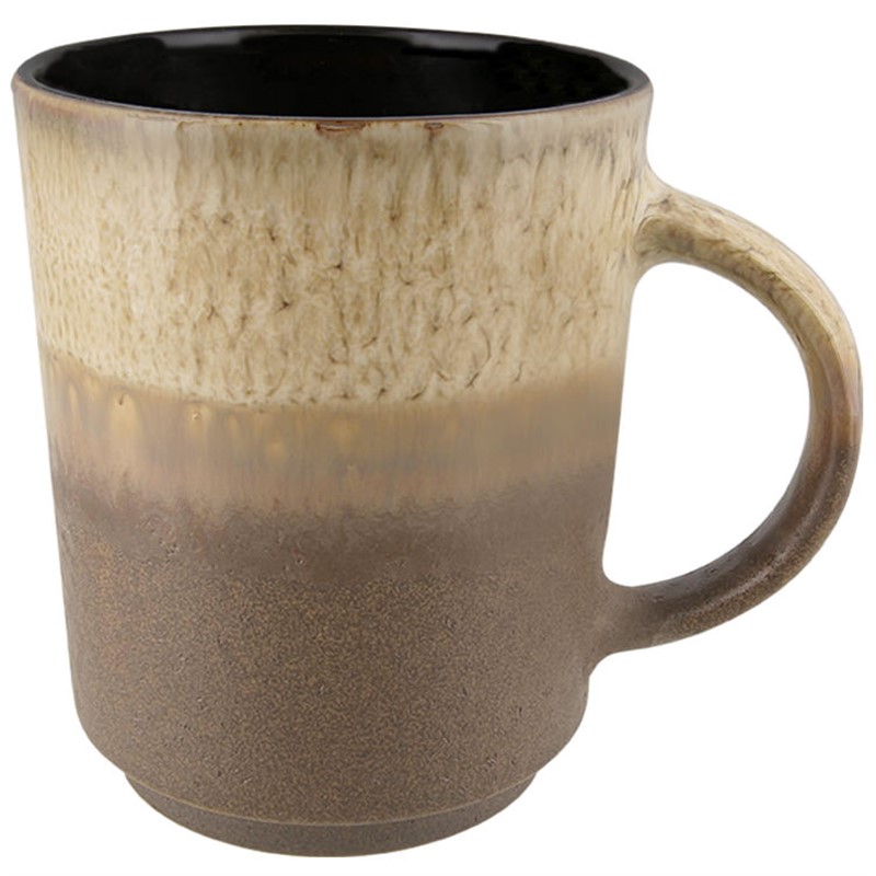 Ceramic coffee mug with c-handle in 16 ounces.