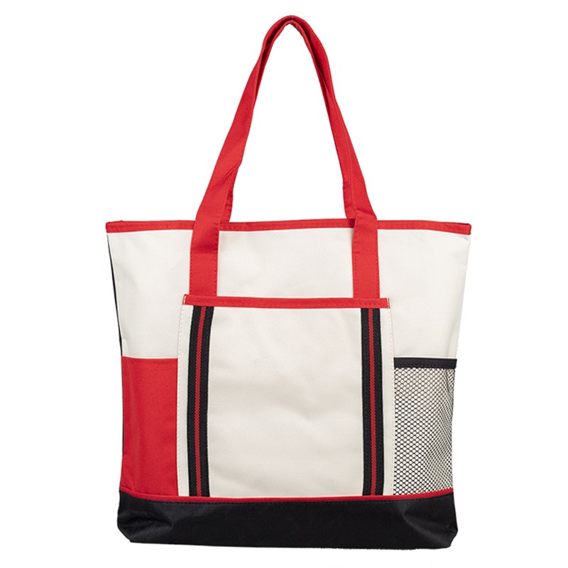 Polyester tote bag.