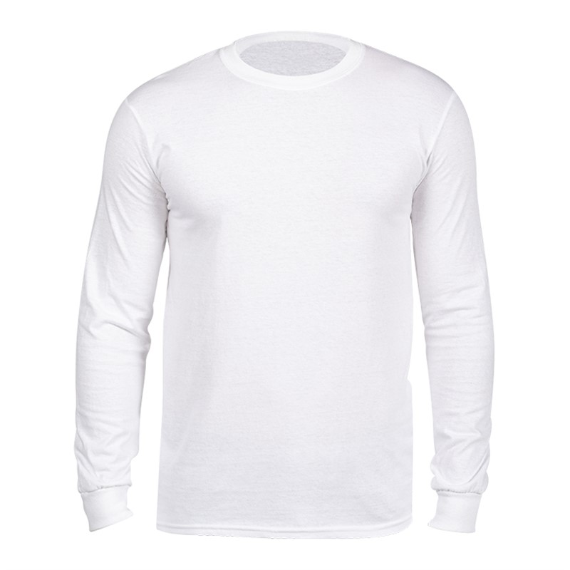 White Gildan® DryBlend Long Sleeve T-Shirt