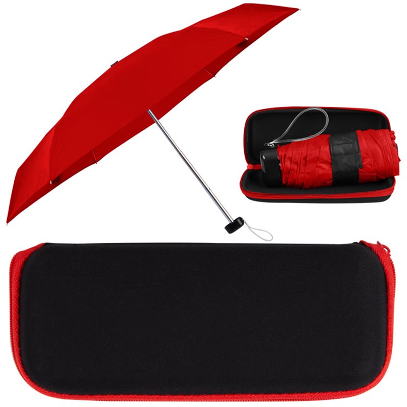 Polyester 37 inch travel umbrella with case.