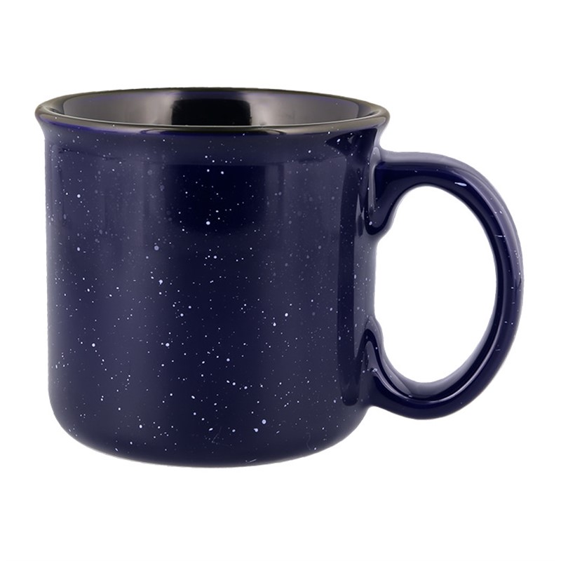 Ceramic coffee mug blank with c-handle in 13 ounces.