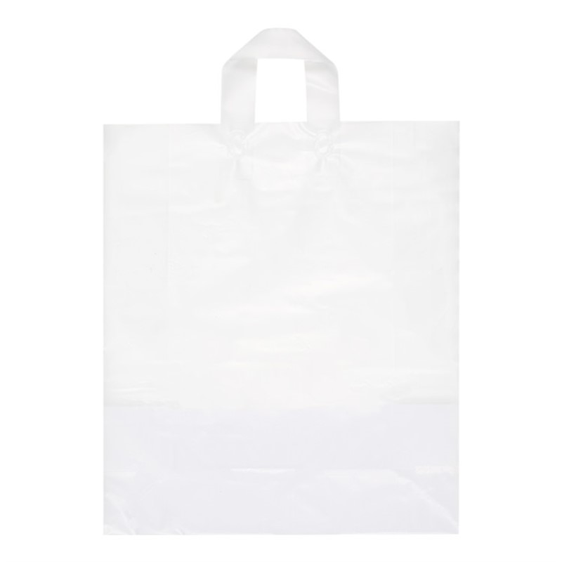 Plastic frosted shopper bag.