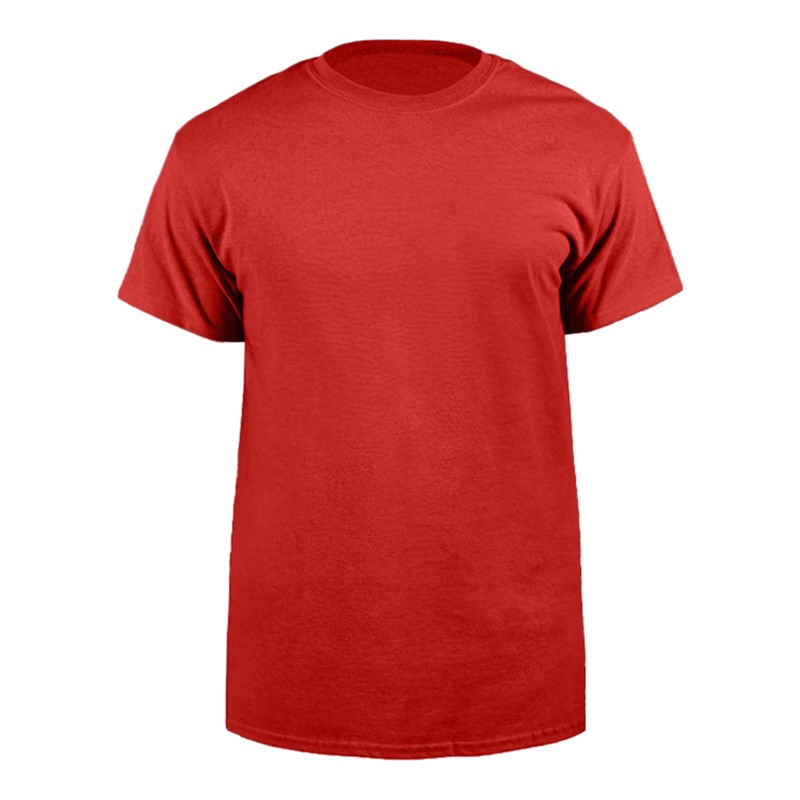 Red customizable short sleeve t shirt.