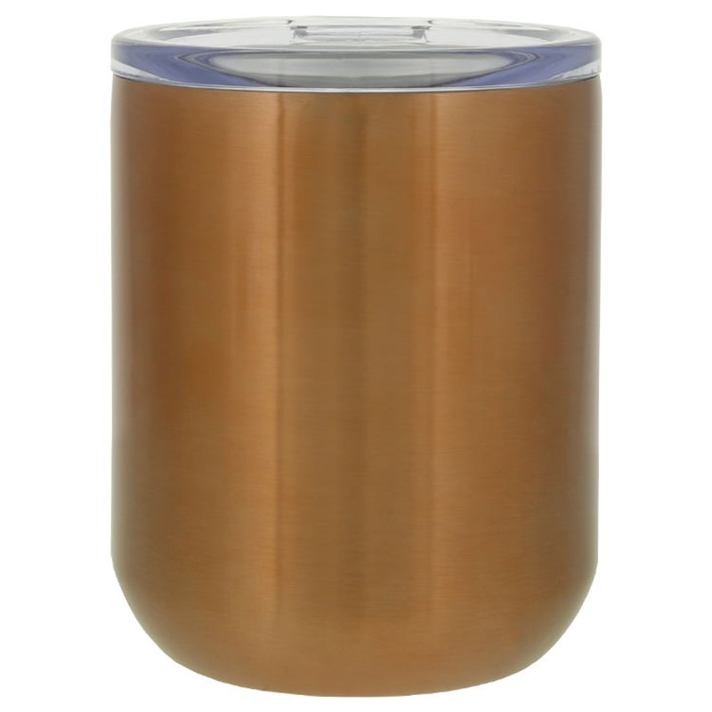 Stainless steel tumbler in 10 ounces.