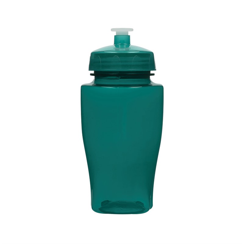 Plastic water bottle blank with push pull lid in 16 ounces.