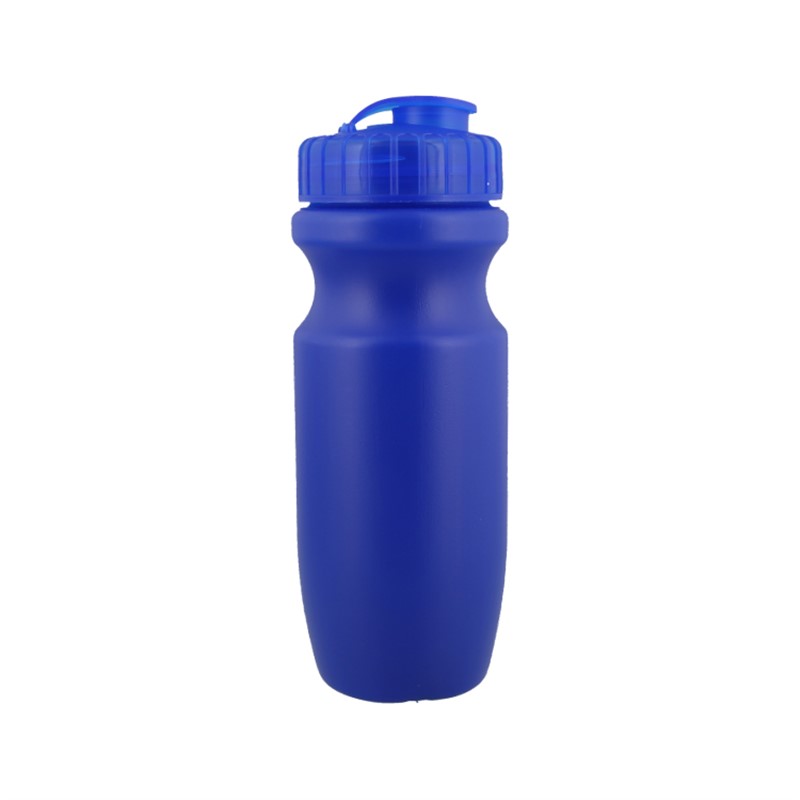 Plastic water bottle with flip top lid in 20 ounces.