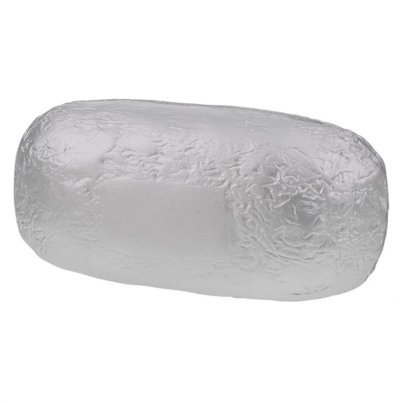 Foam roil wrapped food stress ball.