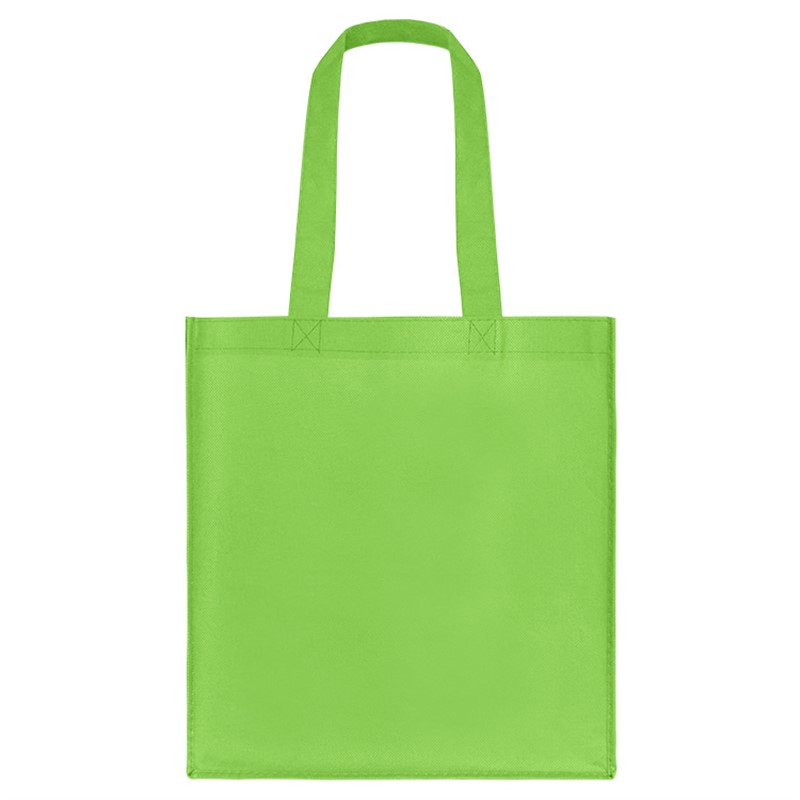 Polypropylene tote bag with 8-inch gussets.