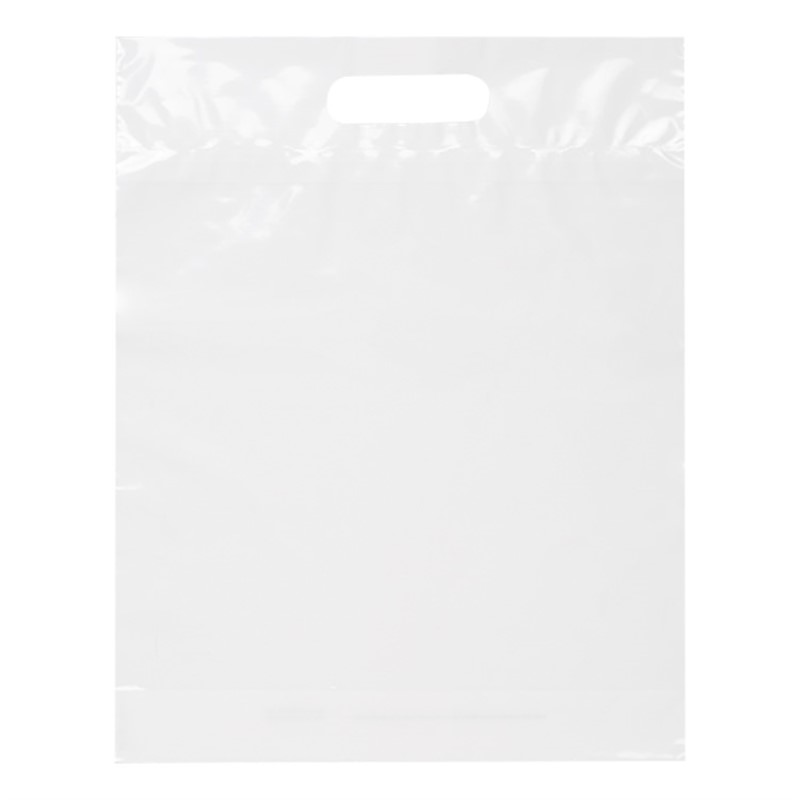 Plastic eco die cut large recyclable bag.