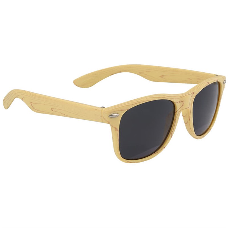 Polycarbonate woodtone sunglasses blank.