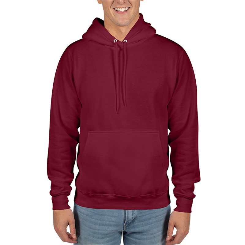 Cardinal customizable hooded sweatshirt.