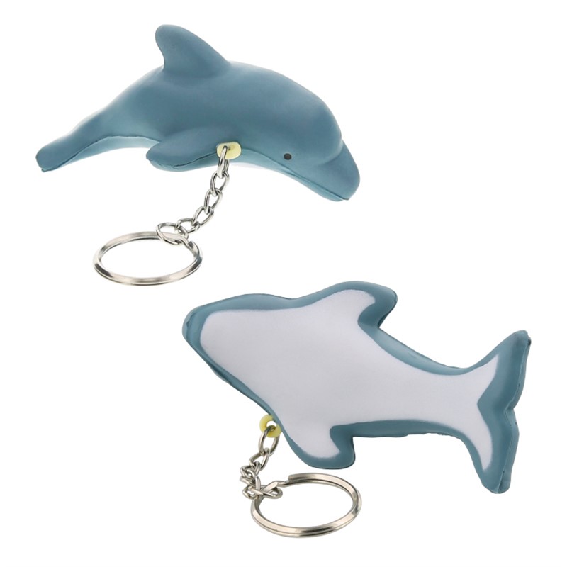 Dolphin Stress Ball Keychain