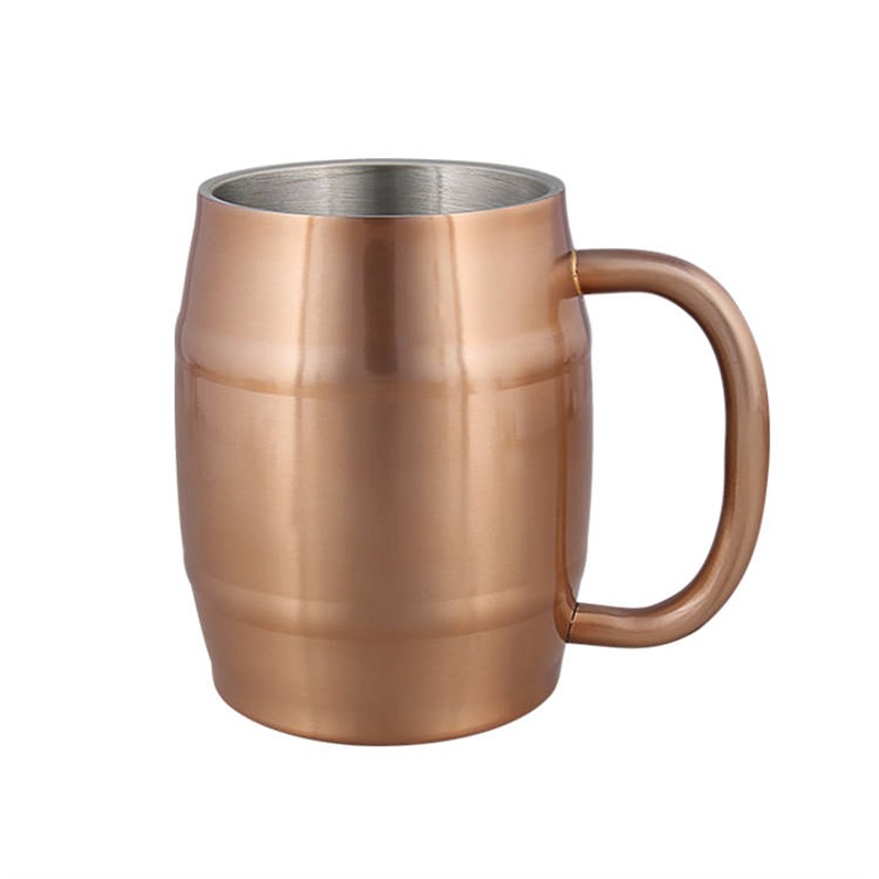 Stainless steel moscow mug in 14 ounces.