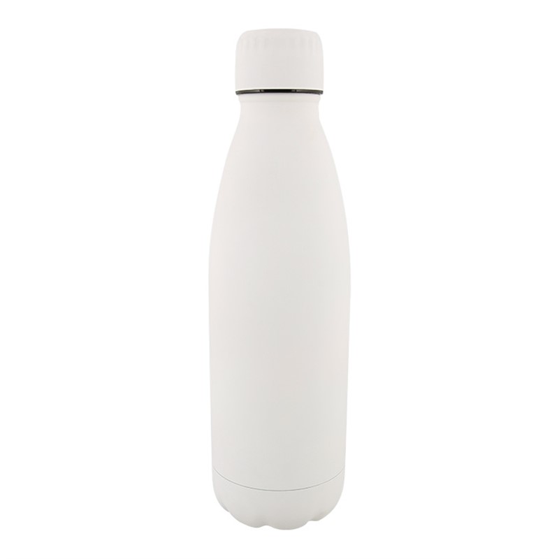 Stainless steel water bottle in 16 ounces.
