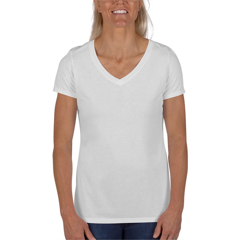 Personalized Polyester Tri Blend V- Neck T-Shirt