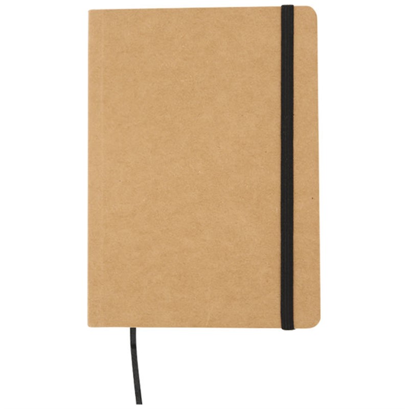 Blank natural paper journal with bookmark.