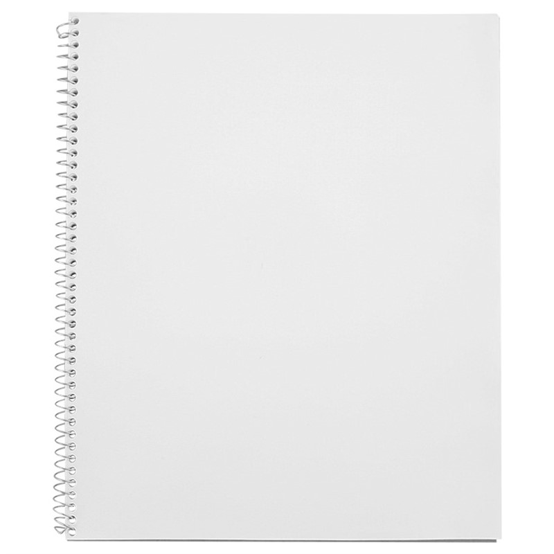 Blank college rule notebook.