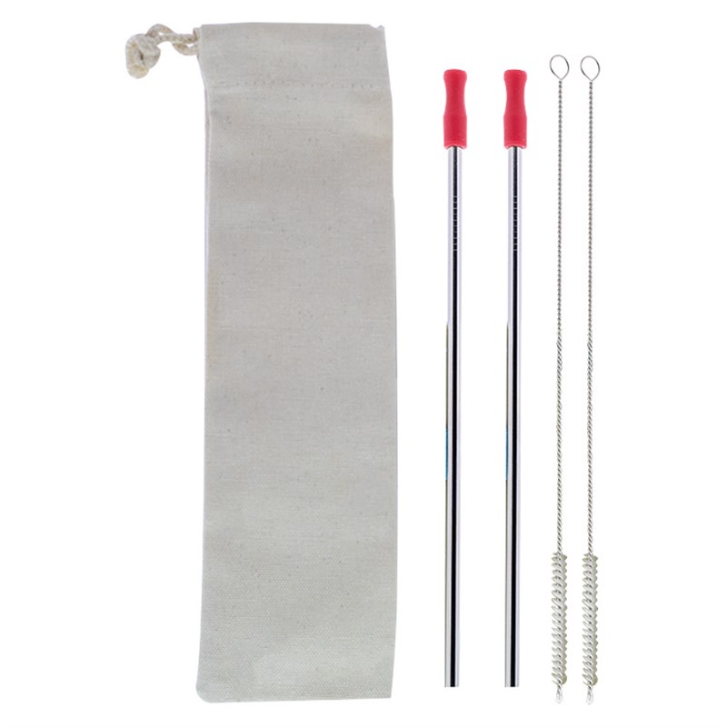 Blank 2-pack reusable straw kit
