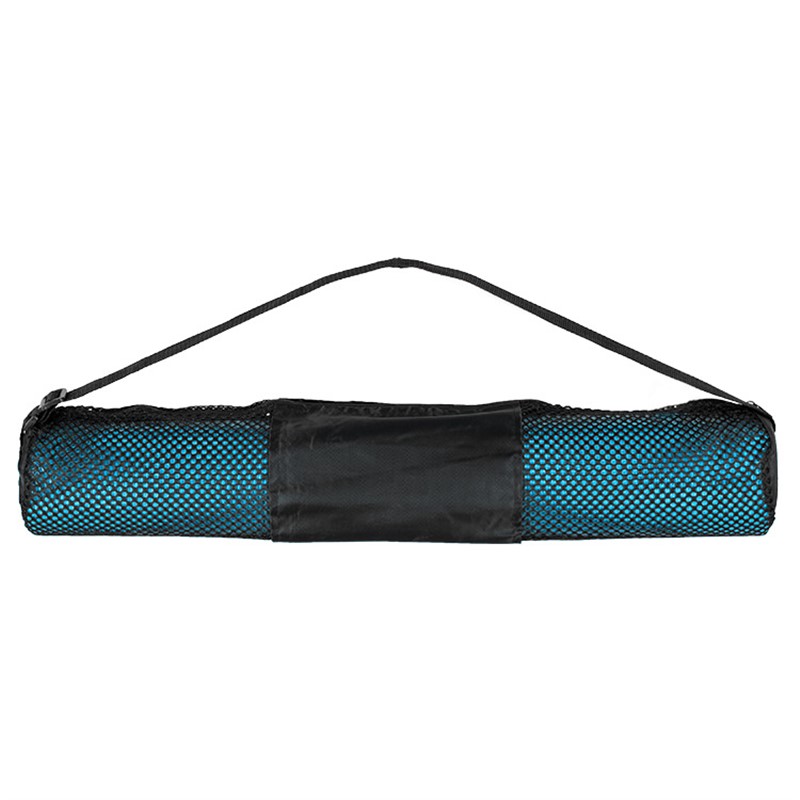 Mesh bag with PVC yoga mat.