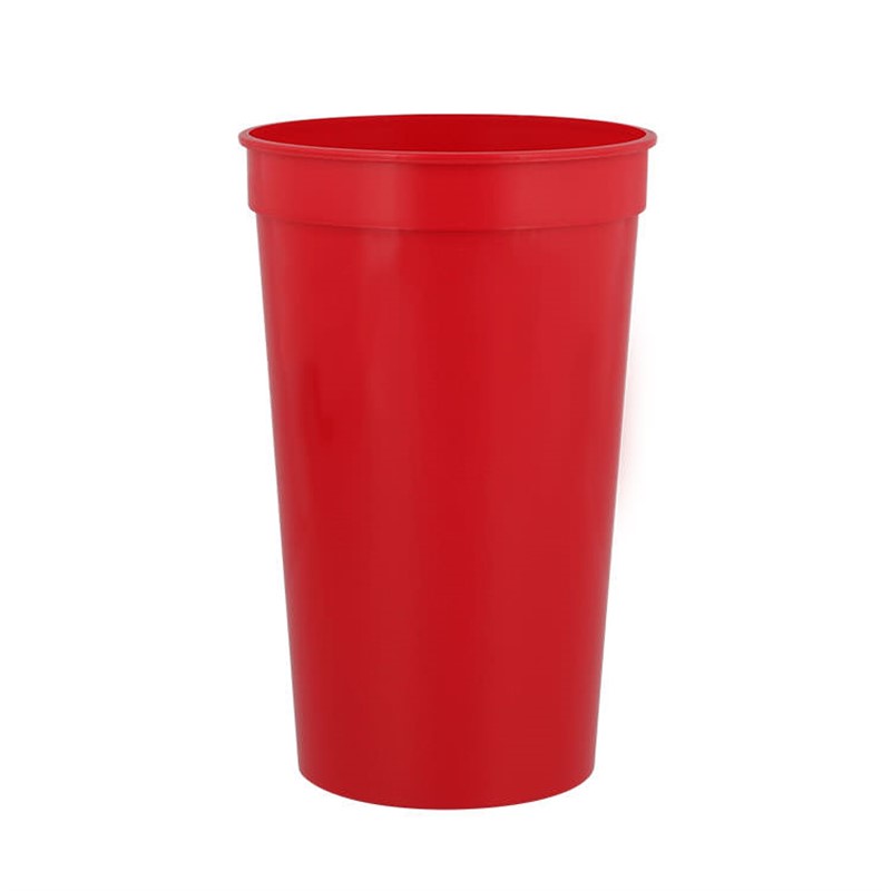 Plastic stadium cup blank in 22 ounces.