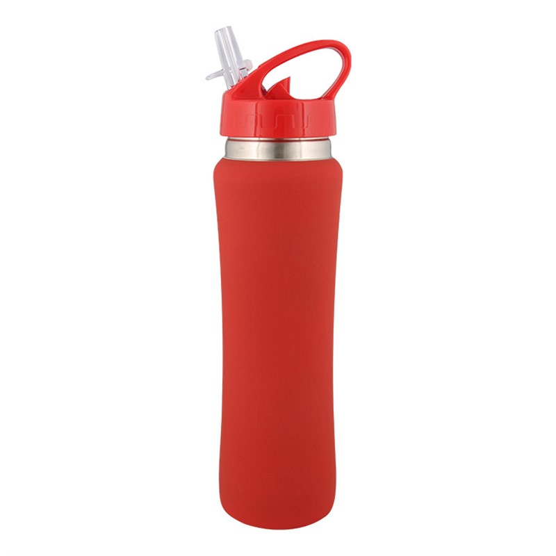 Stainless steel water bottle in 20 ounces.