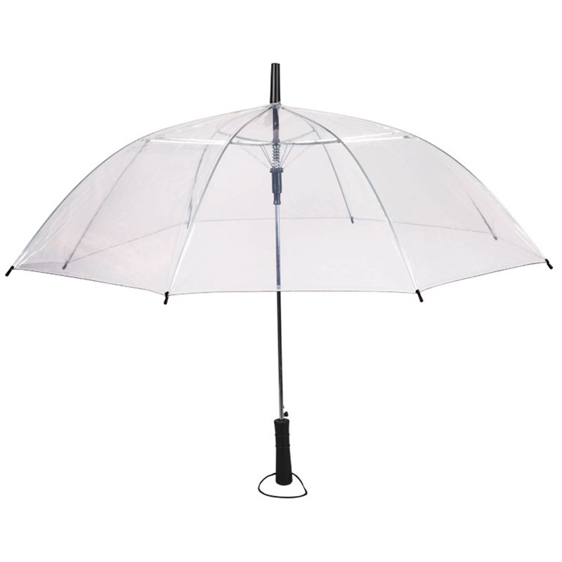 Plastic 46 inch clear umbrella.
