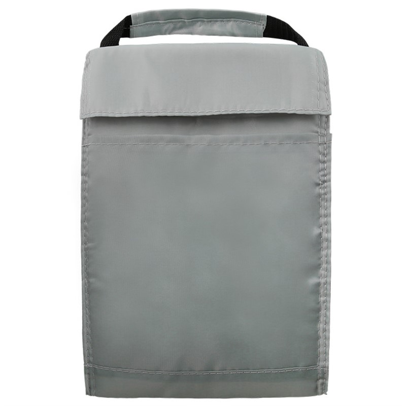 Polyester fold-over budget lunch bag .