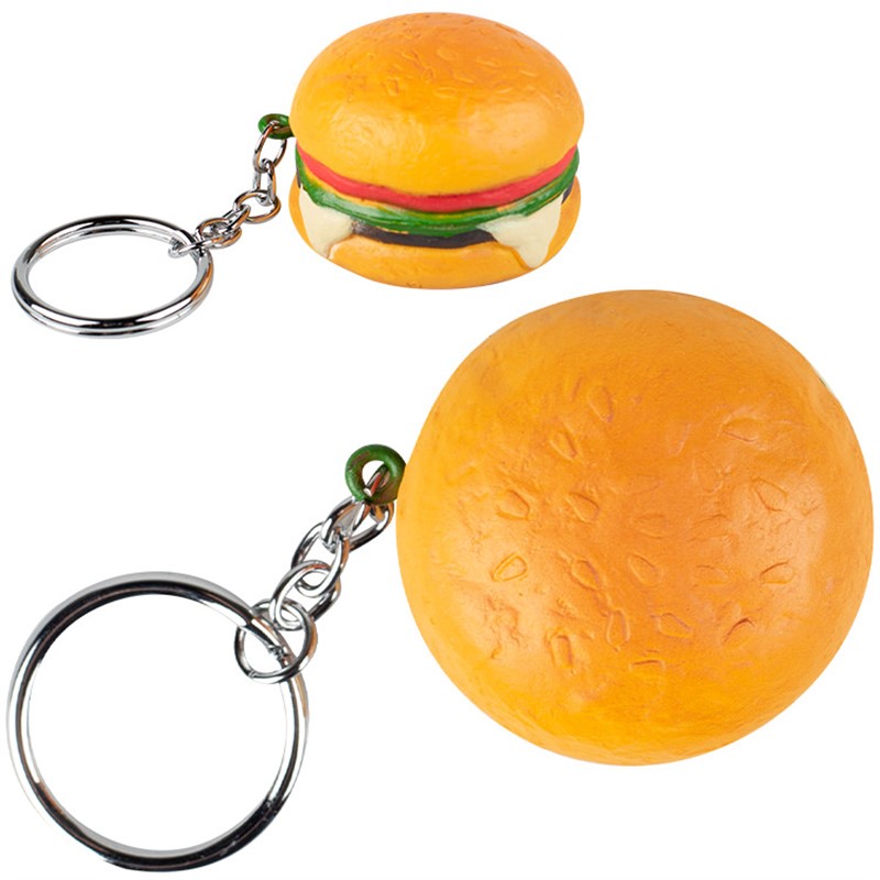 burger stress keychain