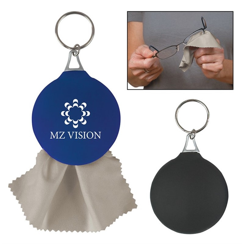 Keychain and cleaning cloth