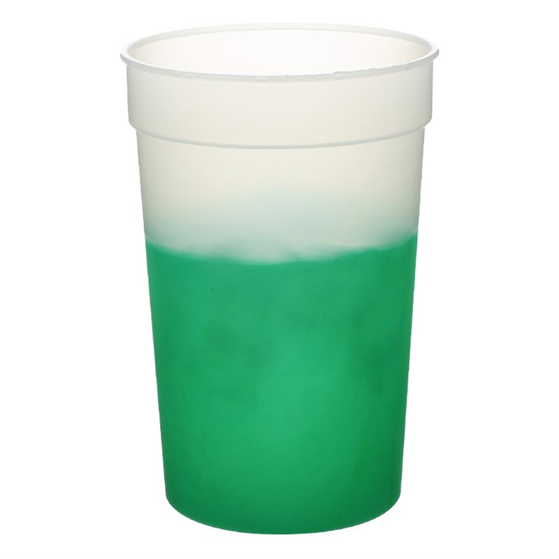 Plastic color changing stadium cup blank in 22 ounces.