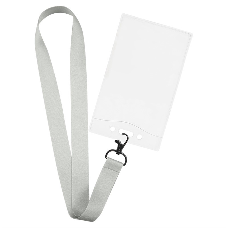 1 inch satin polyester lanyard with lobster clip and event ID holder.