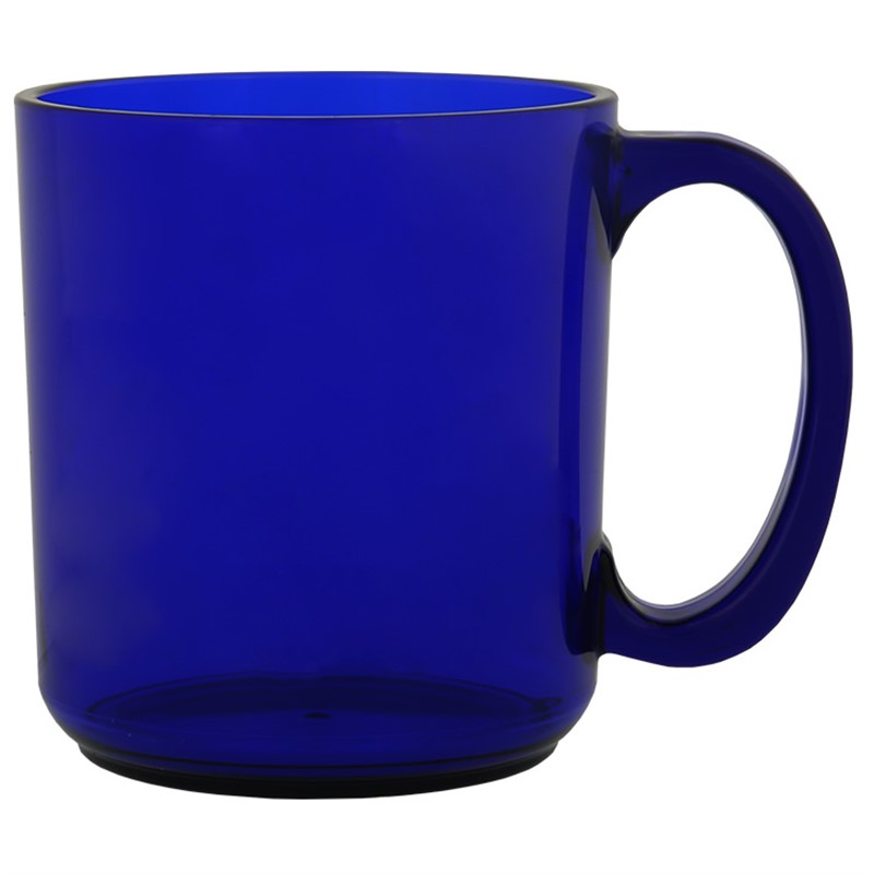 Acrylic coffee mug with c-handle blank in 16 ounces.