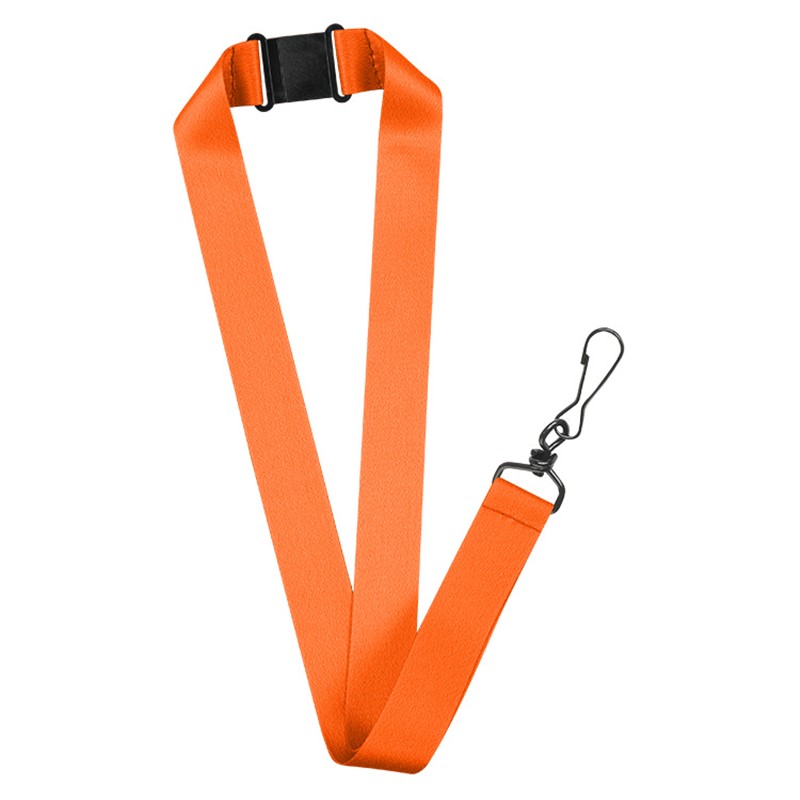 Orange Tubular Safety Breakaway Neck Lanyard with Portrait ID Card Badge Holder