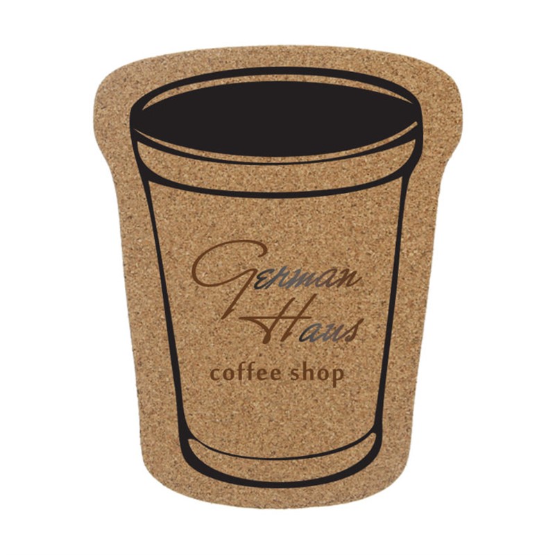 Cork large coffee cup coaster.