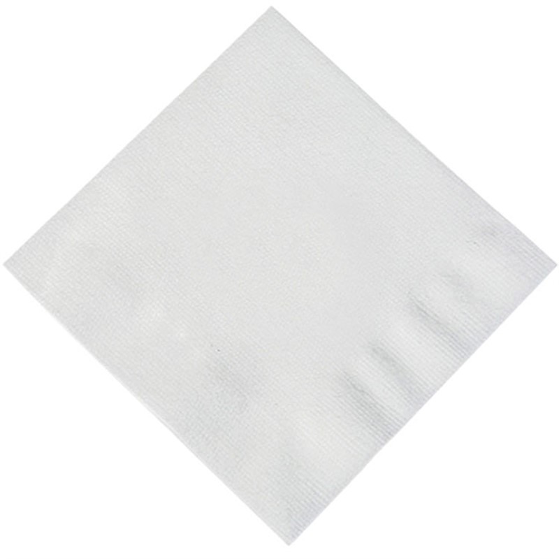 Heavyweight single ply tissue linen-like dinner napkin.