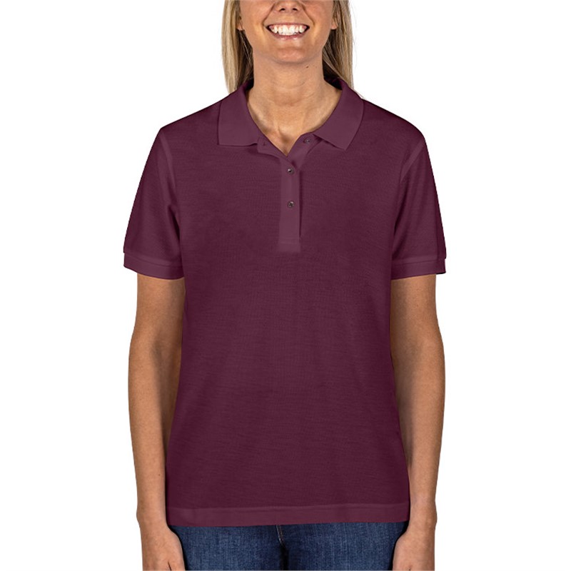 Blank Ladies Silk Touch Polo