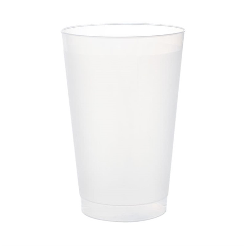 Durable plastic frosted plastic cup in 24 ounces.