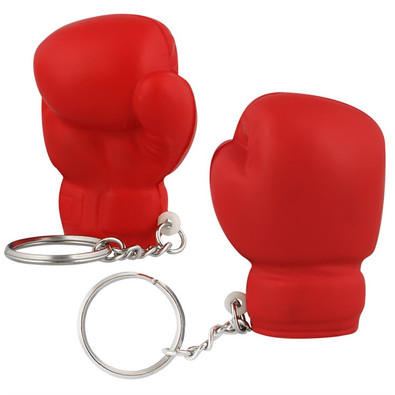 Foam boxing glove stress ball key ring.