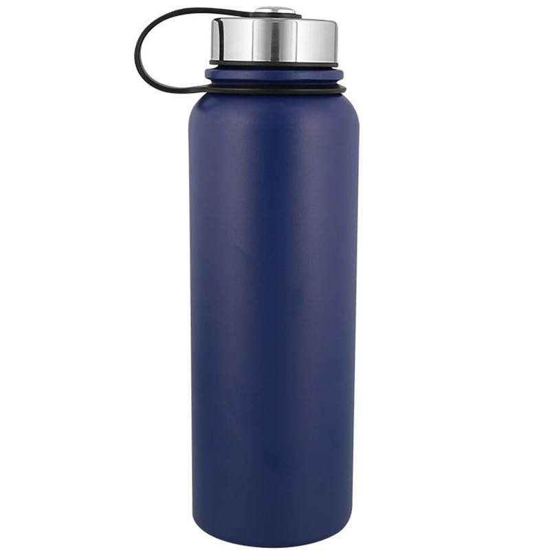 Stainless steel water bottle in 40 ounces.