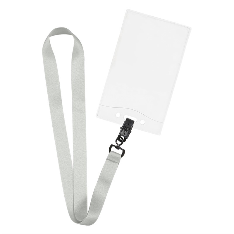 3/4 inch satin polyester lanyard with swivel clip and event ID holder.