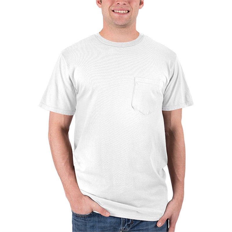 undertrykkeren Derbeville test tårn White Port & Company® Dyed Pocket T-Shirt | Totally Promotional