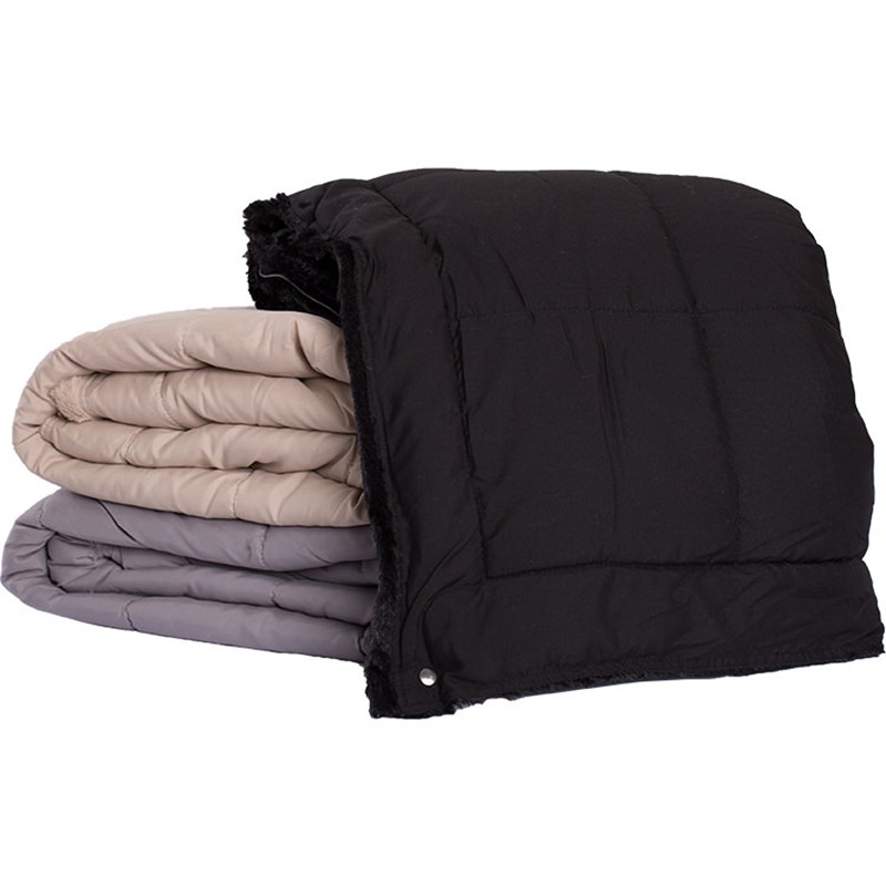 Blank wearable soft plush inner lined polyester blanket.
