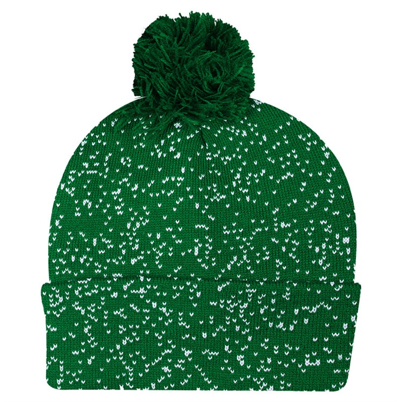 Embroidered Speckled Beanie