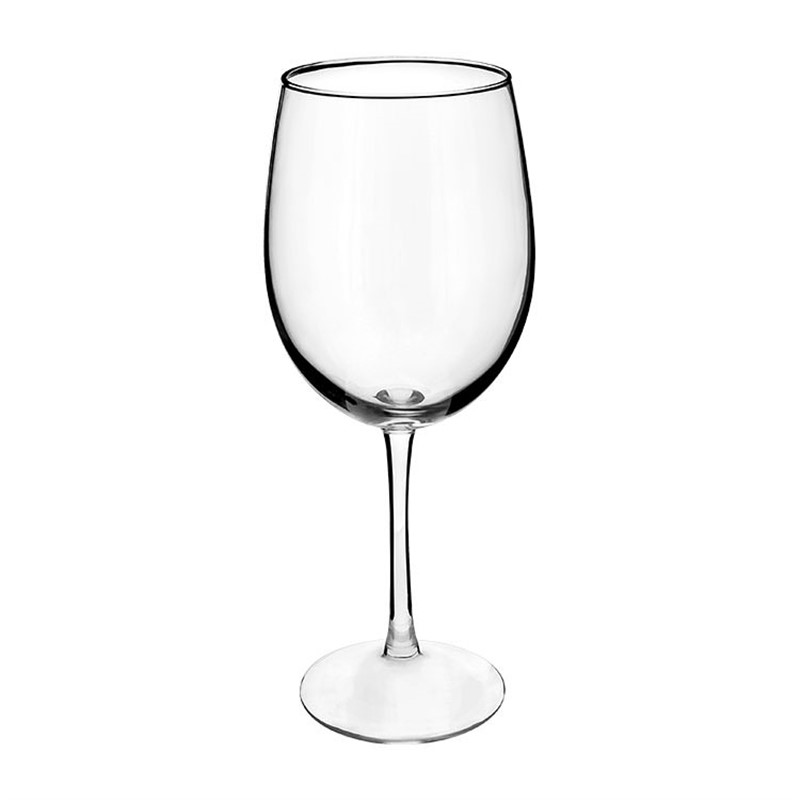 Glass clear wine glass in 12 ounces.