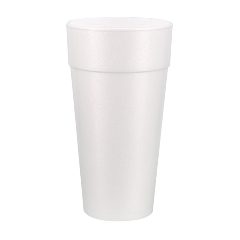 Styrofoam white foam cup in 24 ounces.